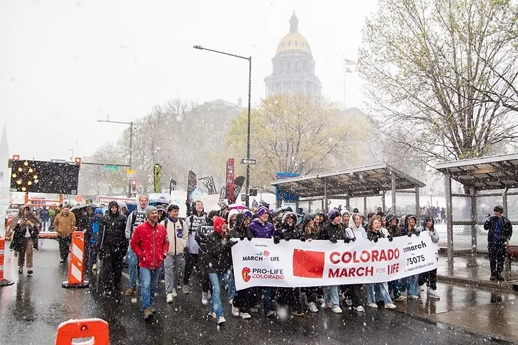 Marching Through the Snow — Colorado March for Life 2026